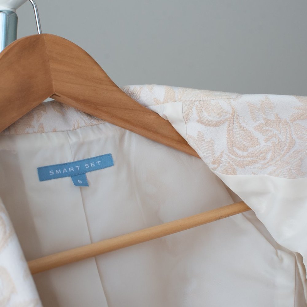 Cream Jacket / Blazer Small - Picture 12 of 12